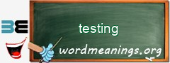 WordMeaning blackboard for testing